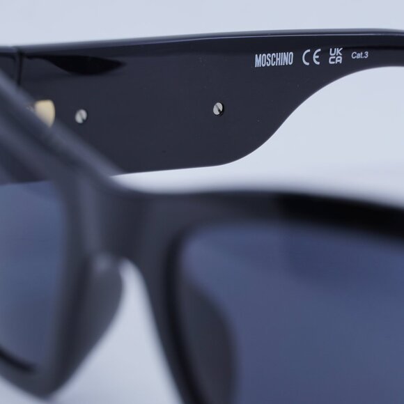 🕶️ New Moschino MOS164/S 0807 IR Sunglasses - Black Frame, Grey Lenses - Picture 6 of 10